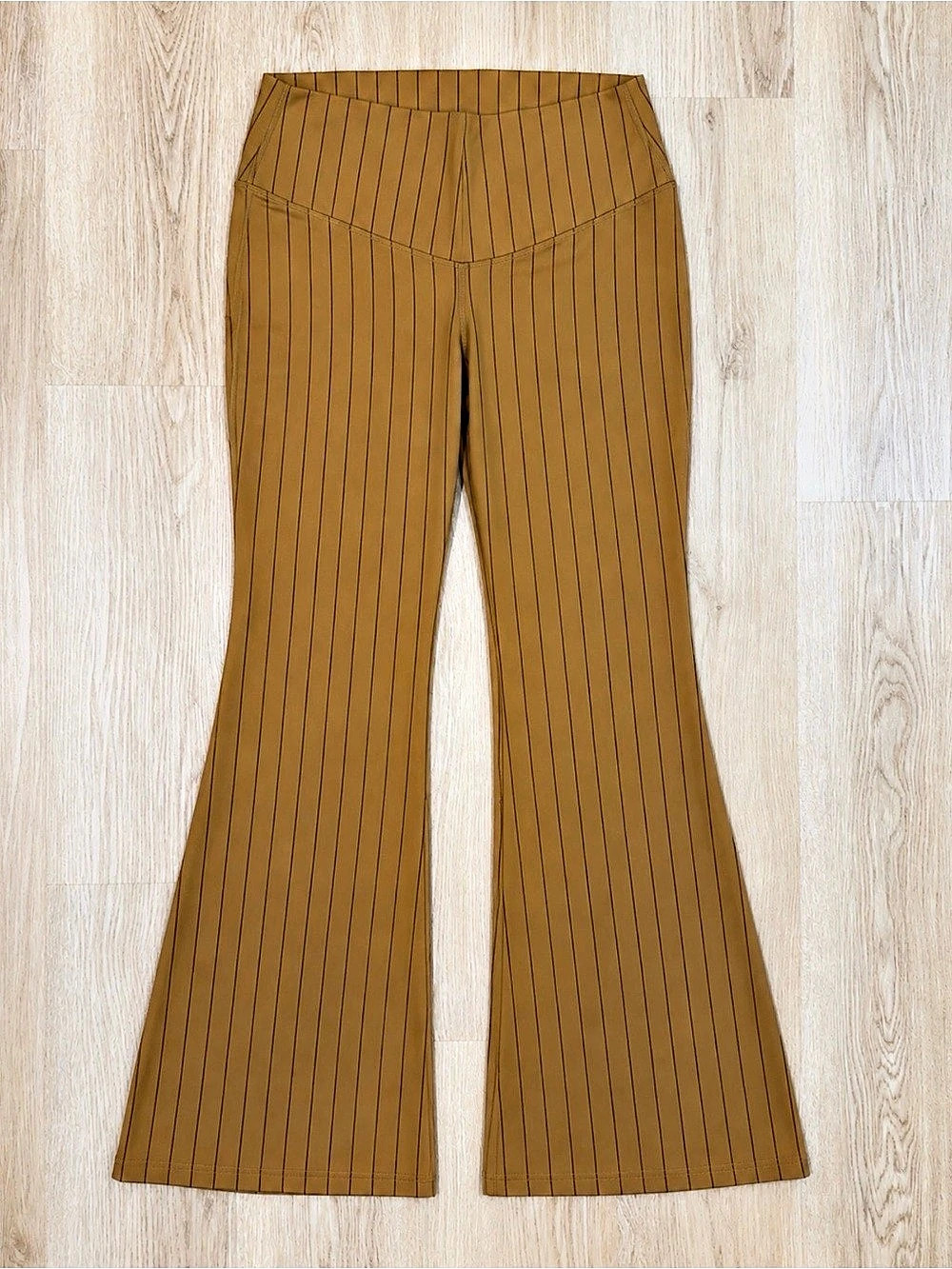 JoyLab Brown Striped Wide Leg Pants Size XL Like New